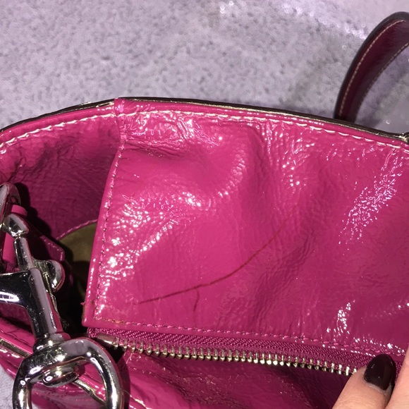 COACH Raspberry Patent Leather Large Diaper Bag - Picture 6 of 8